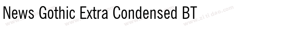News Gothic Extra Condensed BT字体转换